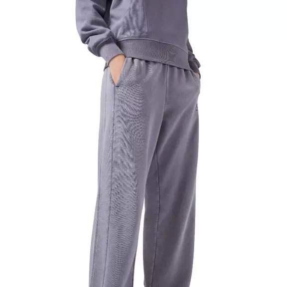Champion Women's Washed Wide Leg Fleece Pants Icons "Dark Mauve"