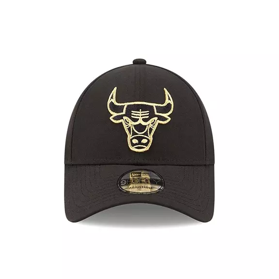 Chicago Bulls Gold Logo Negro 9Forty Cap