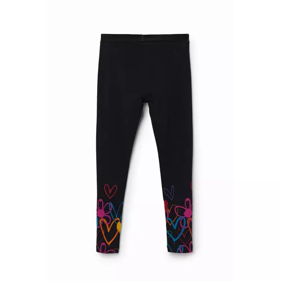 Desigual Girls Hearts Long Leggings "Black"
