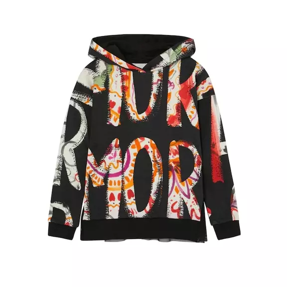 Desigual Girls Hooded Sweatshirt Amore