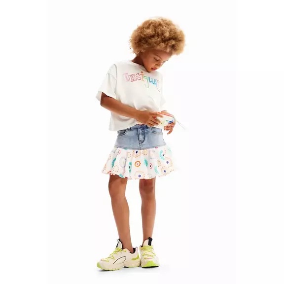 Desigual Girls Multicolour Logo T-shirt "White"