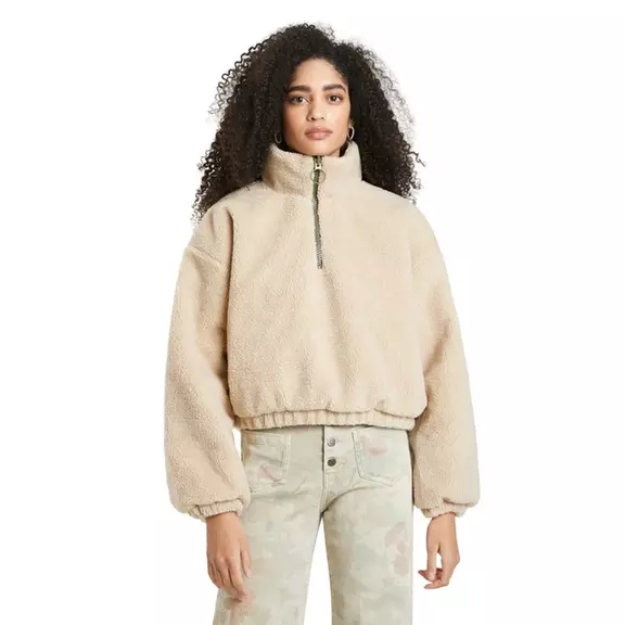 Desigual Sherpa Style High Neck Sweater
