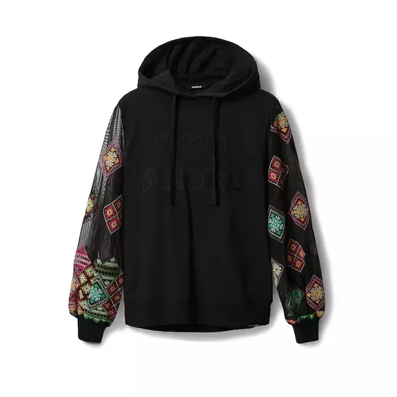 Desigual Transparent Sleeve Sweatshirt