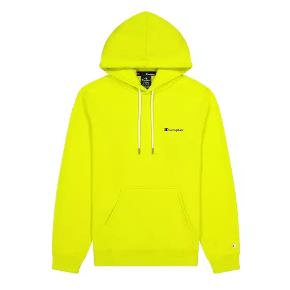 Champion Legacy Small Script Logo Print Cotton Terry Hoodie "Yellow"