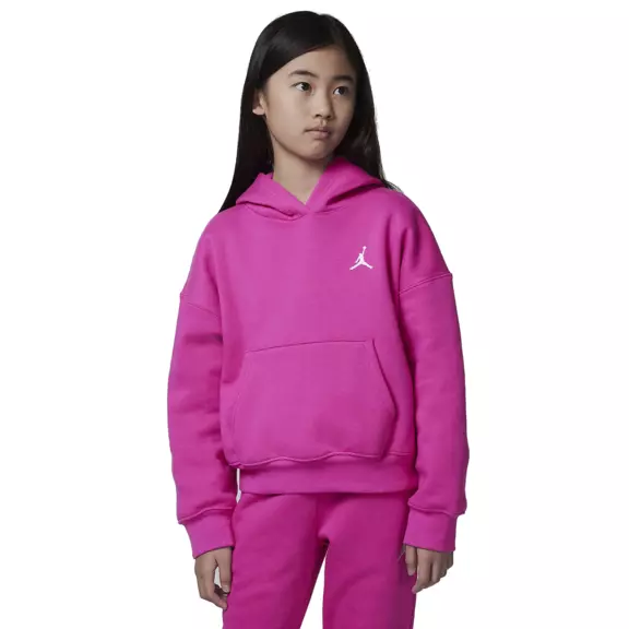 Jordan Girls Brooklyn Essentials Pullover Hoodie "Fire Pink"
