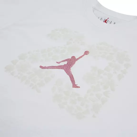 Jordan Girls JDG 23 Floral SS Tee "White-Beige"