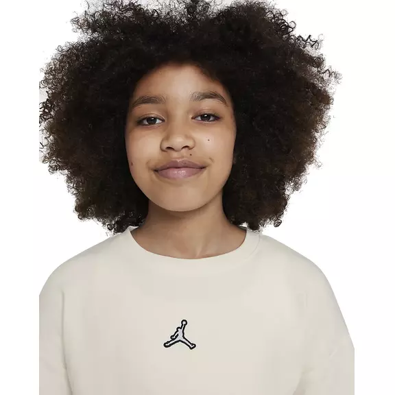 Jordan Girls Jumpman Essentials Crew Sweater "Pale Ivory"