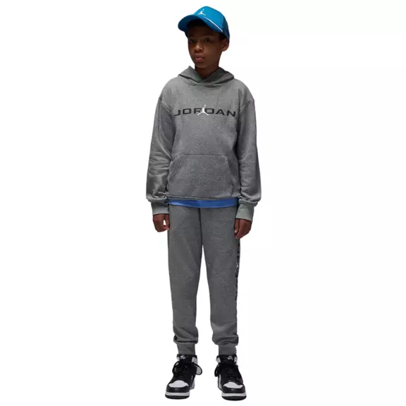 Jordan Kids Baseline Pullover Hoodie "Carbon Heather"