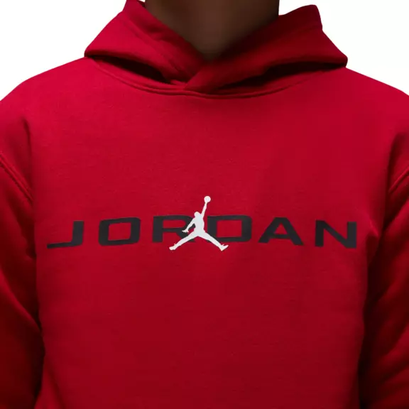 Jordan Kids Baseline Pullover Hoodie "Gym Red"