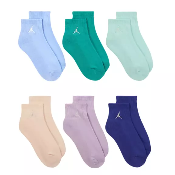 Jordan Kids JDB Everyday Essentials Ankle 6 PPack Socks "Aluminium"