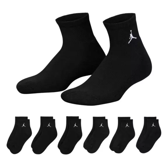 Jordan Kids JDB Everyday Essentials Ankle 6 PPack Socks "Black"
