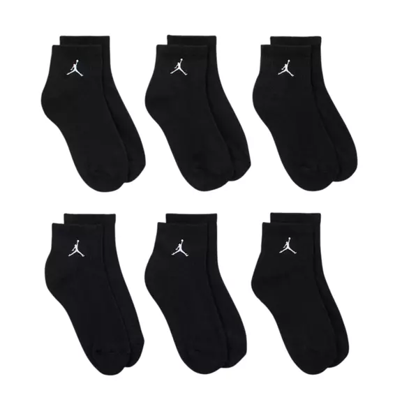 Jordan Kids JDB Everyday Essentials Ankle 6 PPack Socks "Black"
