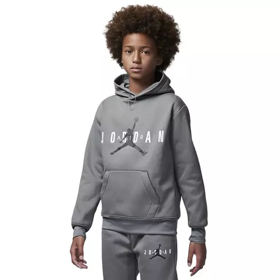 Jordan Kids Jumpman Logo Sustainable Hoodie "Smoke Grey"
