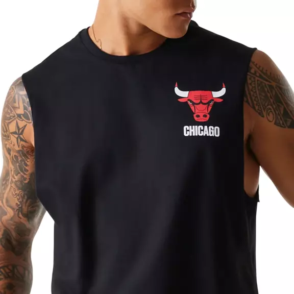 New Era NBA Chicago Bulls Graphic Sleeveless T-Shirt "Black"