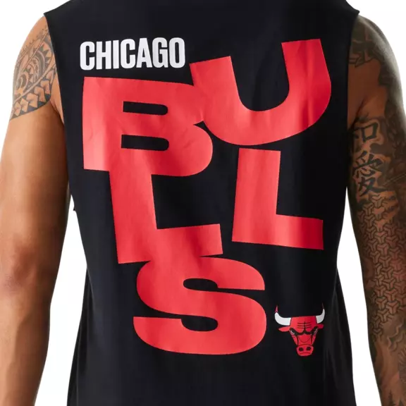 New Era NBA Chicago Bulls Graphic Sleeveless T-Shirt "Black"