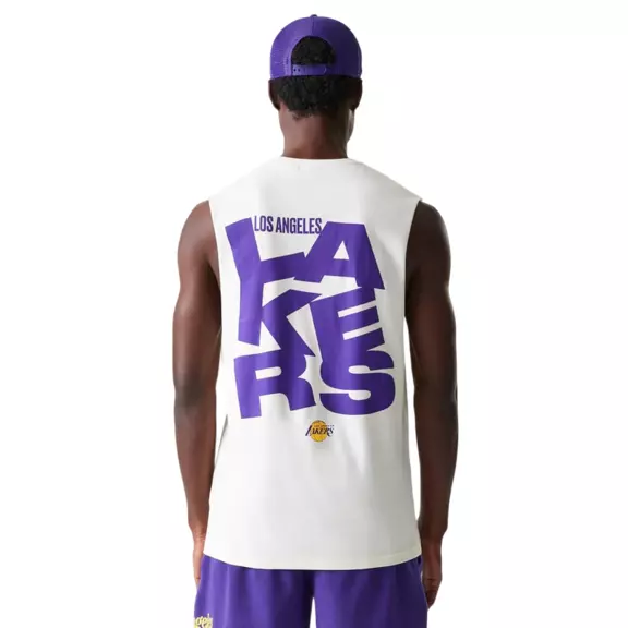 New Era NBA LA Lakers Graphic Sleeveless T-Shirt "Offwhite"