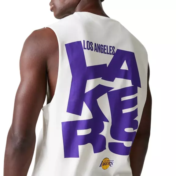 New Era NBA LA Lakers Graphic Sleeveless T-Shirt "Offwhite"