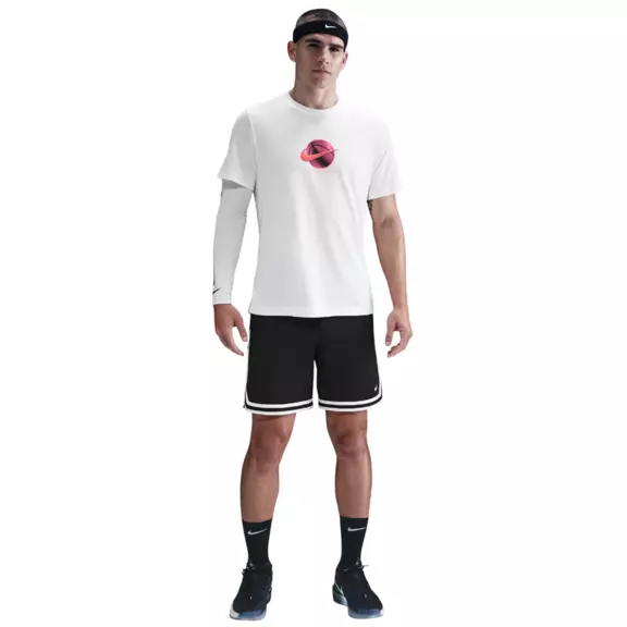 Nike Dri-fit Men's Basketball T-Shirt "White-Pink"