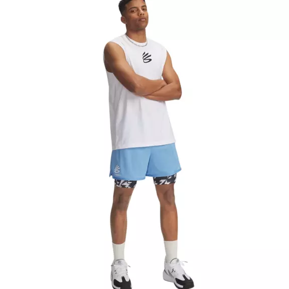 Curry HeatGear® Printed Shorts "White"