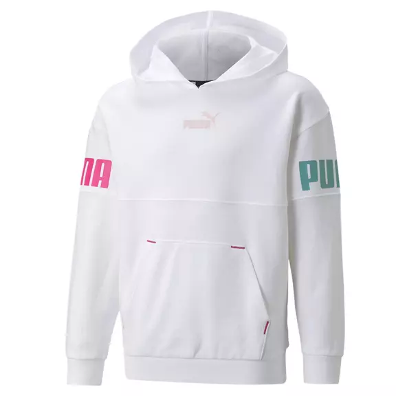 Puma Girls Power Colorblock Hoodie TR "White"