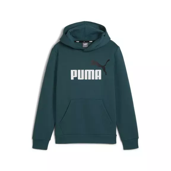 Puma Junior ESS+ 2 Col Big Logo Hoodie FL B "Cold Green"