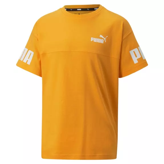 Puma Junior Power Colorblock Tee (Tangerine)