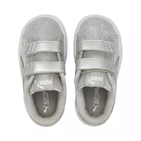 Puma Smash V2 Glitz Glam V Infant "Silver"
