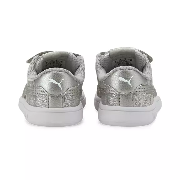 Puma Smash V2 Glitz Glam V Infant "Silver"