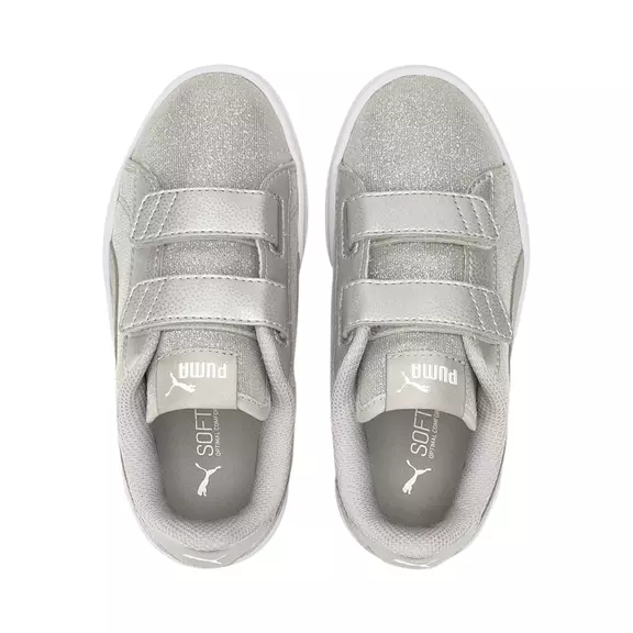 Puma Kids Smash v2 Glitz Glamv Ps "Gray Shine"