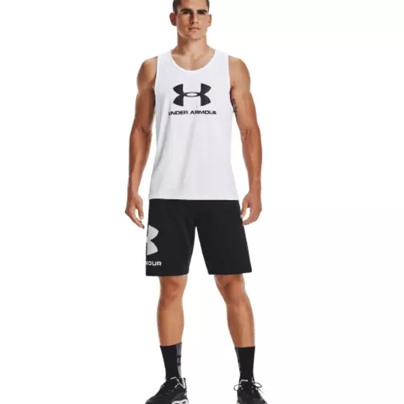 UA Men's Sportstyle Logo Tank "White"