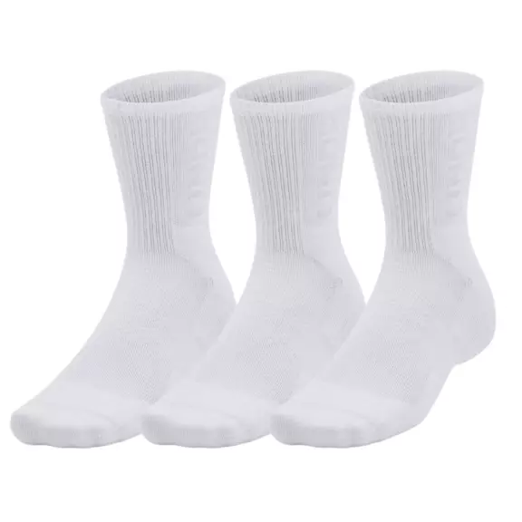 UA Unissex 3-Maker 3-Pack Mid-Crew Socks "White-Mod Gray"