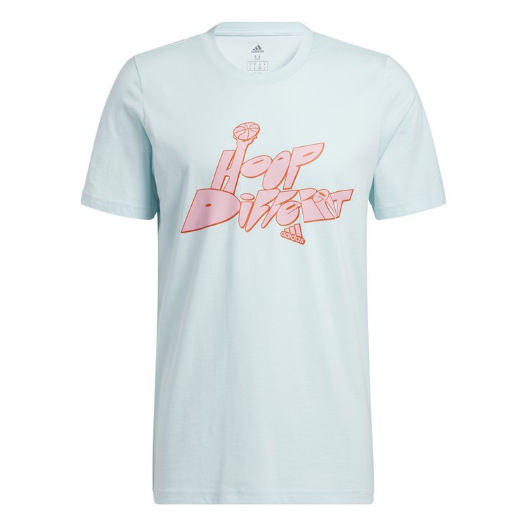 Adidas Basketaball Hoop Born Different Graphic Tee "Halo Mint"