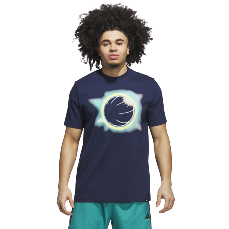Adidas Basketball Novelty Eclipsed Graphic Tee "Night Indigo"