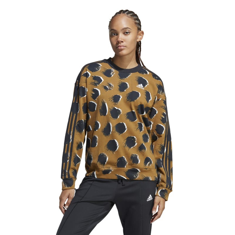 Adicionar ao carrinho Adidas Essentials 3-Stripes Animal Print Sweatshirt Adidas Essentials 3-Stripes Animal Print Sweatshirt