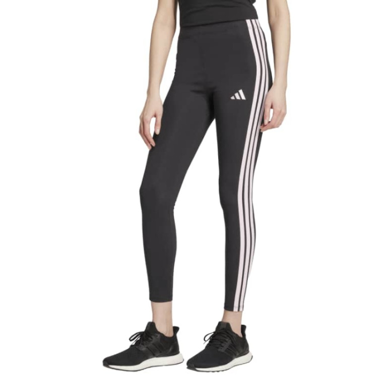 ADIDAS ESSENTIALS 3-STRIPES COTTON LEGGINGS "black-clear pink"