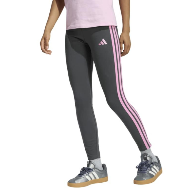 Adidas Essentials 3-Stripes Cotton Leggings "Grey"