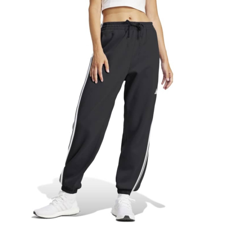 Adidas ESSENTIALS 3-STRIPES FRENCH TERRY CUFFED PANTS "Black"