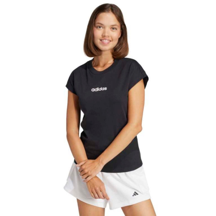Adidas Essentials Linear Cotton T-Shirt "Black"