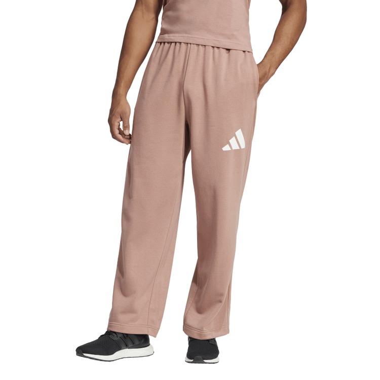 Adidas Essentials Wide Leg 3 Bar Logo Joggers "Warm Clay"