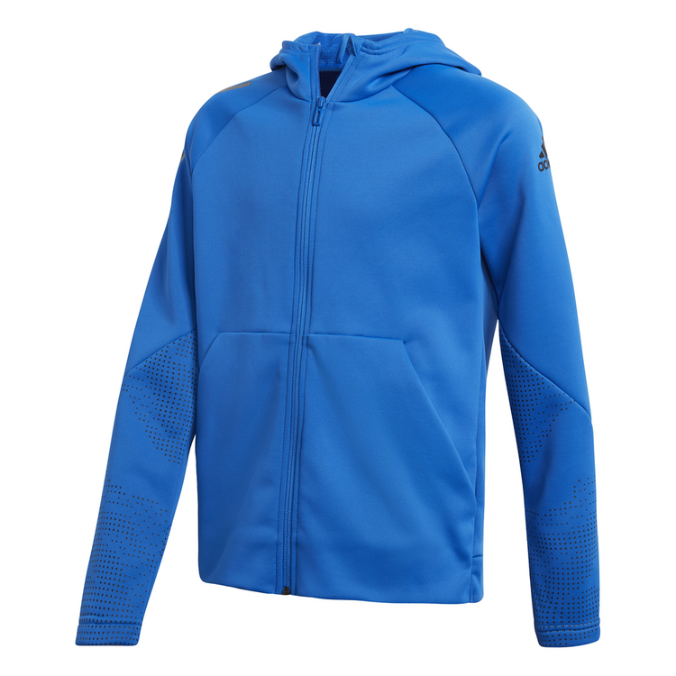Adidas Junior FZ Training Climawarm Hoodie (Blue)