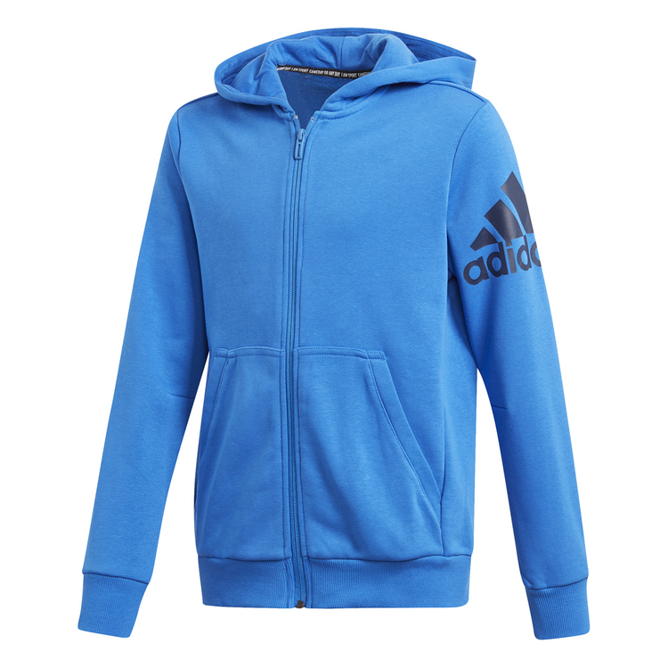 Adidas Junior Must Haves Bos FZ Hoodie (Blue/Collegiate Navy)