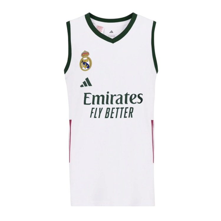 Adidas Junior Real Madrid Basketball 26/27 Home Jersey  "White"