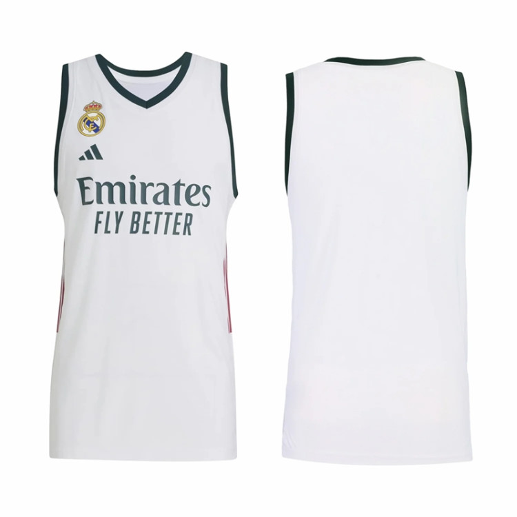 Adidas Junior Real Madrid Basketball 26/27 Home Jersey  "White"