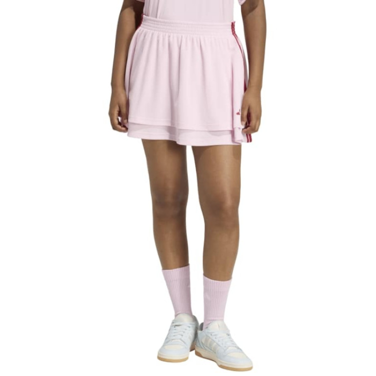 Adidas Mesh skirt with signature 3-Stripes for iconic "Pink"