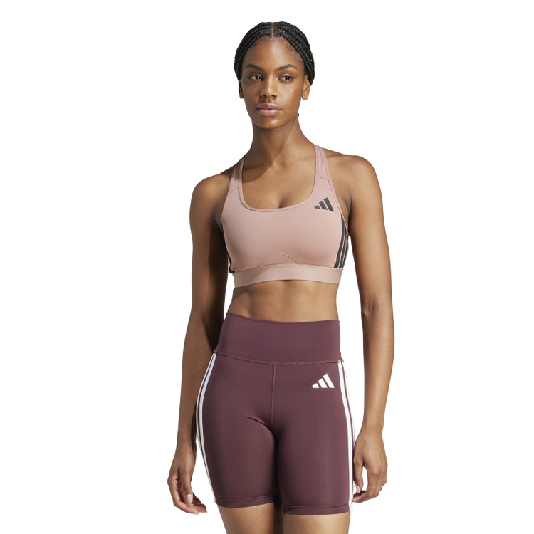Adidas PR Train Medium-Support 3-Stripes Bra " warm clay"