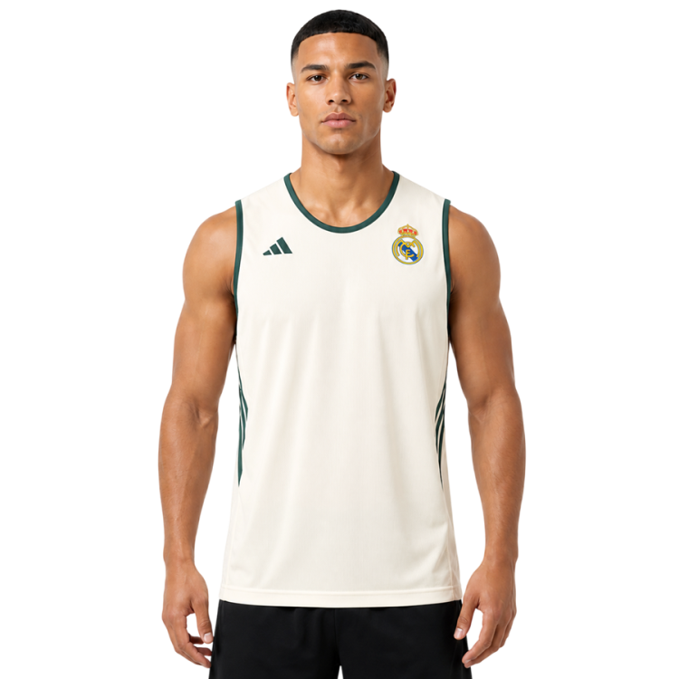 Adidas Real Madrid BB 26/27 Reversible Tank "Aurora Ivy-Ivory"