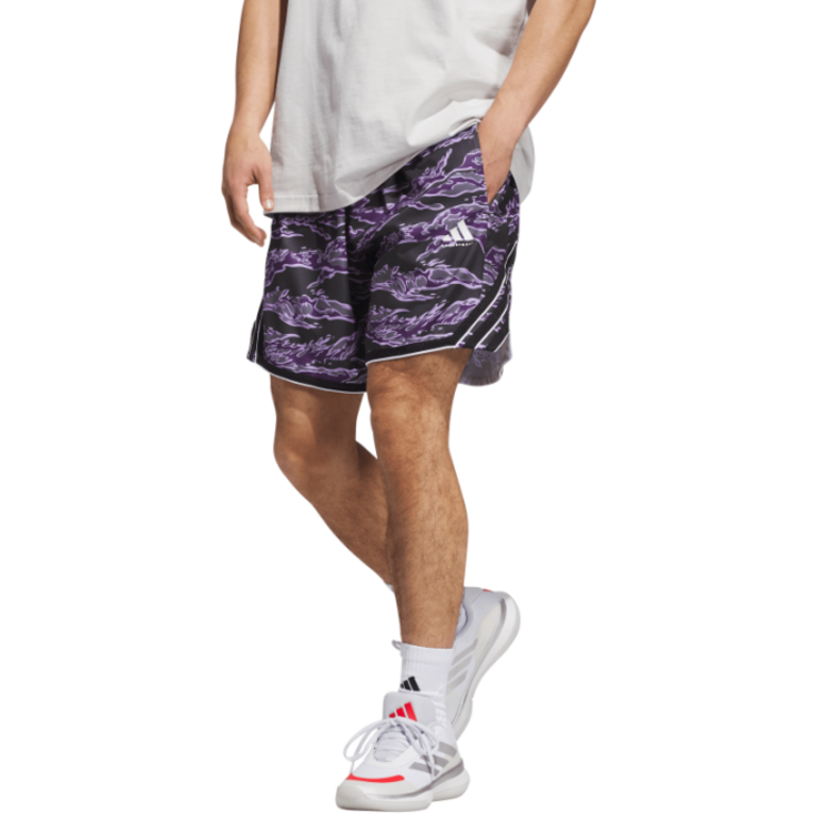 Adidas Short Basket  Crazy Lite AOP "Aurora Purple-black"