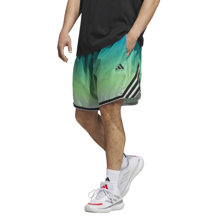 Adidas Short Basket Crazylite AOP 2 "Lime Burst/Pure Teal"