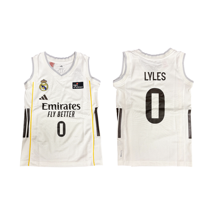 Camiseta Real Madrid Basket 1ª Equipación JR. 2025-26 # 0 LYLES #