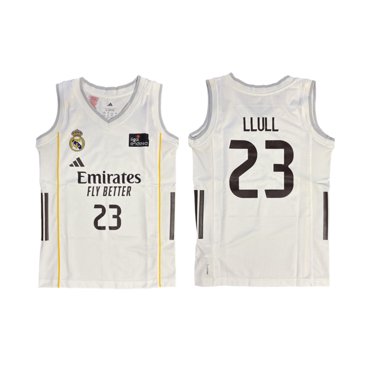 Adicionar ao carrinho Camiseta Real Madrid Basket 1ª Equipación JR. 2025-26 # 23 LLULL # Camiseta Real Madrid Basket 1ª Equipación JR. 2025-26 # 23 LLULL #
